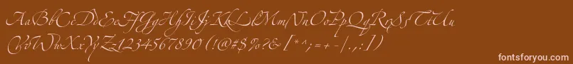 Zeferinothree Font – Pink Fonts on Brown Background