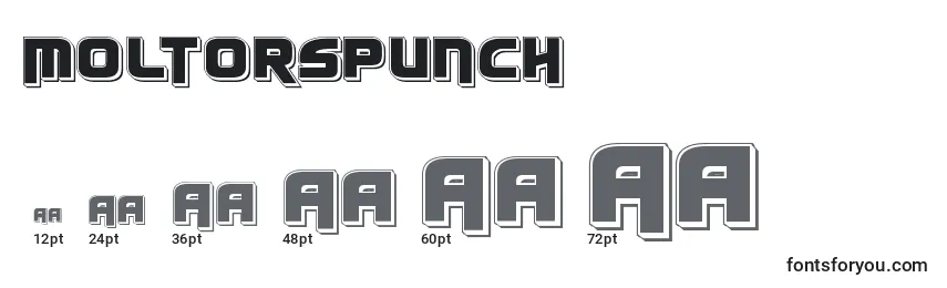 sizes of moltorspunch font, moltorspunch sizes