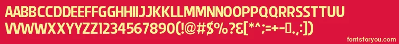 SplendidPlan9Regular Font – Yellow Fonts on Red Background