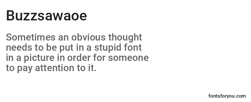 Review of the Buzzsawaoe Font