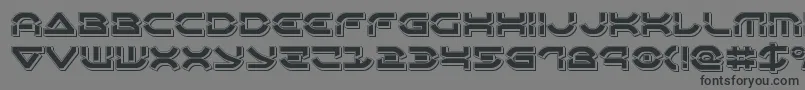 Oberondeuxpunch Font – Black Fonts on Gray Background
