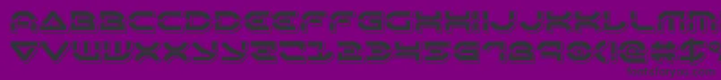 Oberondeuxpunch-Schriftart – Schwarze Schriften auf violettem Hintergrund
