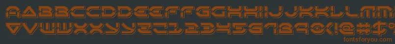 Czcionka Oberondeuxpunch – brązowe czcionki na czarnym tle