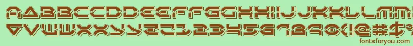 Oberondeuxpunch Font – Brown Fonts on Green Background