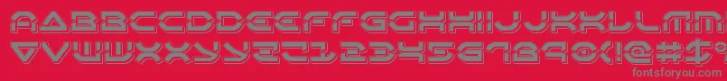 Police Oberondeuxpunch – polices grises sur fond rouge