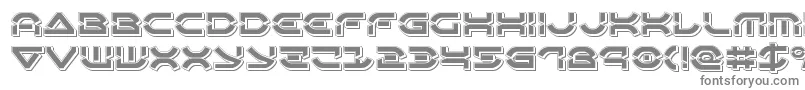 フォントOberondeuxpunch – 白い背景に灰色の文字