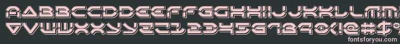 Шрифт Oberondeuxpunch – розовые шрифты на чёрном фоне