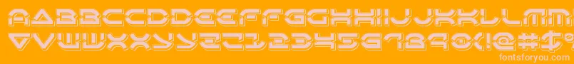 Oberondeuxpunch Font – Pink Fonts on Orange Background