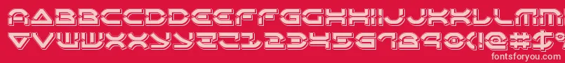 Oberondeuxpunch Font – Pink Fonts on Red Background