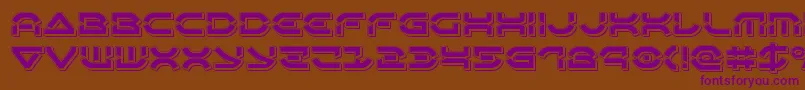 Oberondeuxpunch Font – Purple Fonts on Brown Background