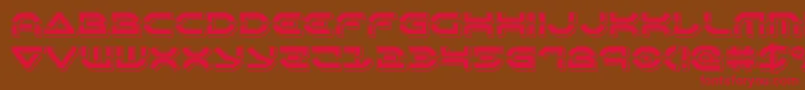 Oberondeuxpunch Font – Red Fonts on Brown Background