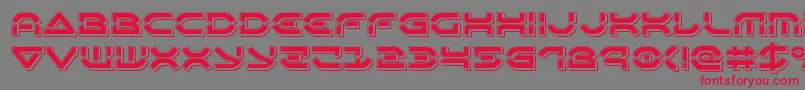 Oberondeuxpunch Font – Red Fonts on Gray Background