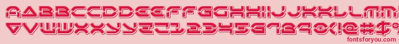 Oberondeuxpunch Font – Red Fonts on Pink Background
