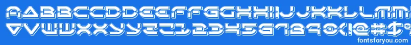 Oberondeuxpunch Font – White Fonts on Blue Background