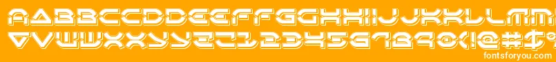 Oberondeuxpunch Font – White Fonts on Orange Background