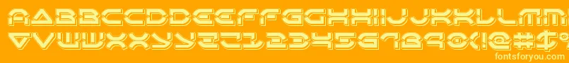 Oberondeuxpunch Font – Yellow Fonts on Orange Background