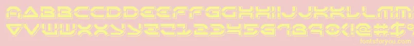 Oberondeuxpunch Font – Yellow Fonts on Pink Background