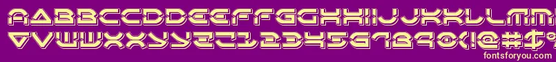 Oberondeuxpunch Font – Yellow Fonts on Purple Background