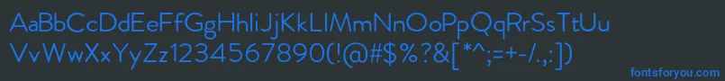 FebreroRegular Font – Blue Fonts on Black Background