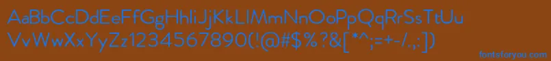 FebreroRegular Font – Blue Fonts on Brown Background