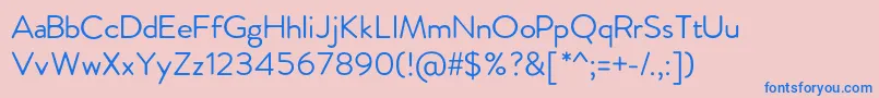 FebreroRegular Font – Blue Fonts on Pink Background