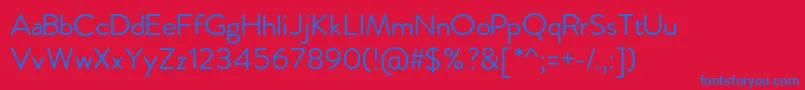 FebreroRegular Font – Blue Fonts on Red Background