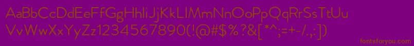 FebreroRegular Font – Brown Fonts on Purple Background