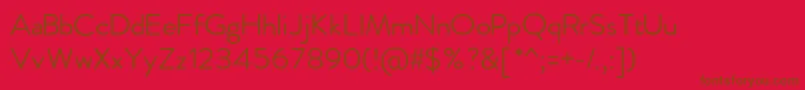 FebreroRegular Font – Brown Fonts on Red Background