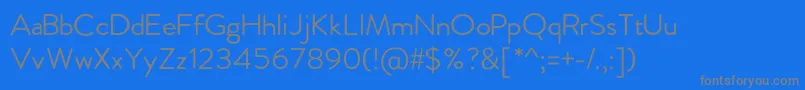 FebreroRegular Font – Gray Fonts on Blue Background