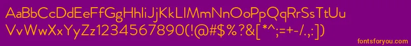 FebreroRegular Font – Orange Fonts on Purple Background