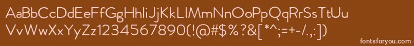 FebreroRegular Font – Pink Fonts on Brown Background