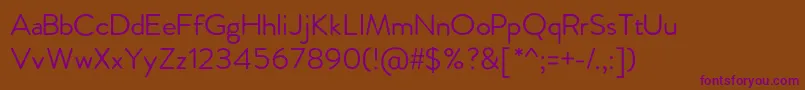 FebreroRegular Font – Purple Fonts on Brown Background