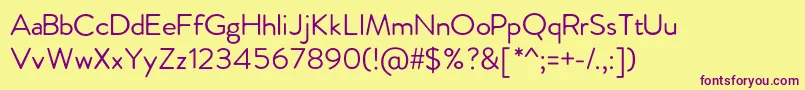 FebreroRegular Font – Purple Fonts on Yellow Background