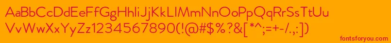 FebreroRegular Font – Red Fonts on Orange Background
