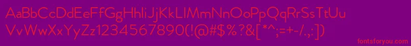 FebreroRegular Font – Red Fonts on Purple Background