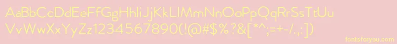 FebreroRegular Font – Yellow Fonts on Pink Background