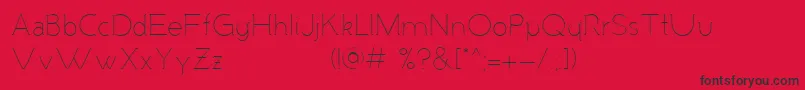 MalandrinoLight Font – Black Fonts on Red Background