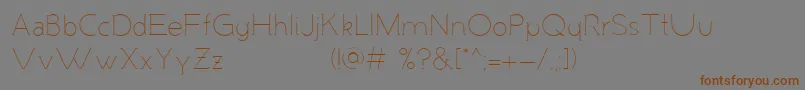Weitere Informationen zur MalandrinoLight-Schriftart MalandrinoLight-Schriftart – Braune Schriften auf grauem Hintergrund