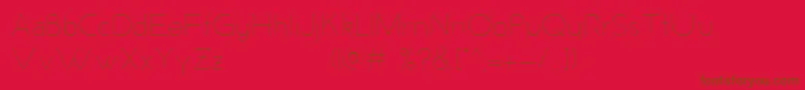 フォントMalandrinoLight – 赤い背景に茶色の文字