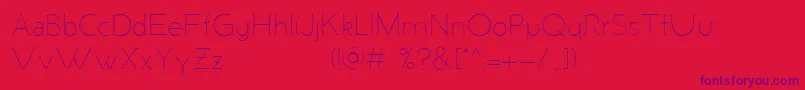 MalandrinoLight-Schriftart – Violette Schriften auf rotem Hintergrund