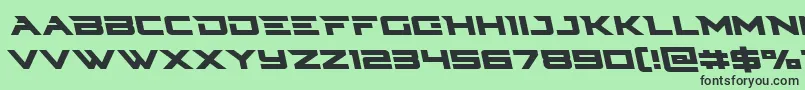 Cyberdyneleft Font – Black Fonts on Green Background