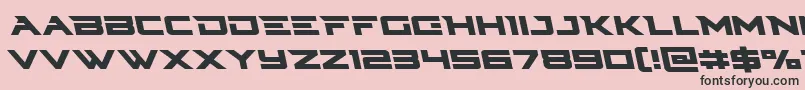 Cyberdyneleft Font – Black Fonts on Pink Background