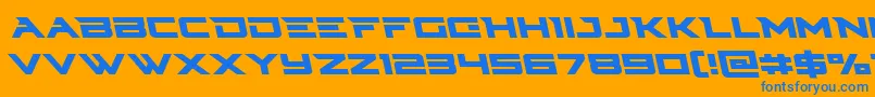 Cyberdyneleft Font – Blue Fonts on Orange Background