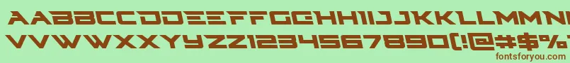 Cyberdyneleft Font – Brown Fonts on Green Background