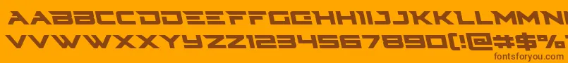 Cyberdyneleft Font – Brown Fonts on Orange Background