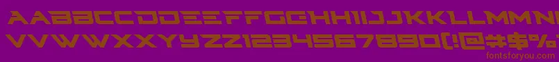 Cyberdyneleft Font – Brown Fonts on Purple Background