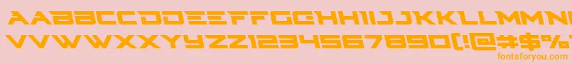 Cyberdyneleft Font – Orange Fonts on Pink Background