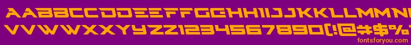 Cyberdyneleft Font – Orange Fonts on Purple Background