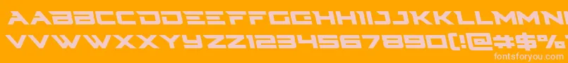 Cyberdyneleft Font – Pink Fonts on Orange Background