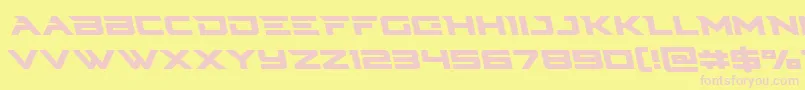 Cyberdyneleft Font – Pink Fonts on Yellow Background